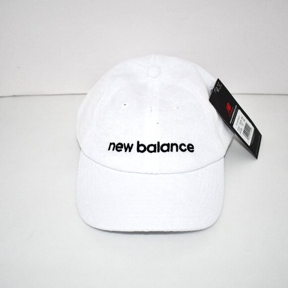 New Balance Unisex Terry 6 Panel Classic Hat, One Size, White, NWT - Picture 1 of 4